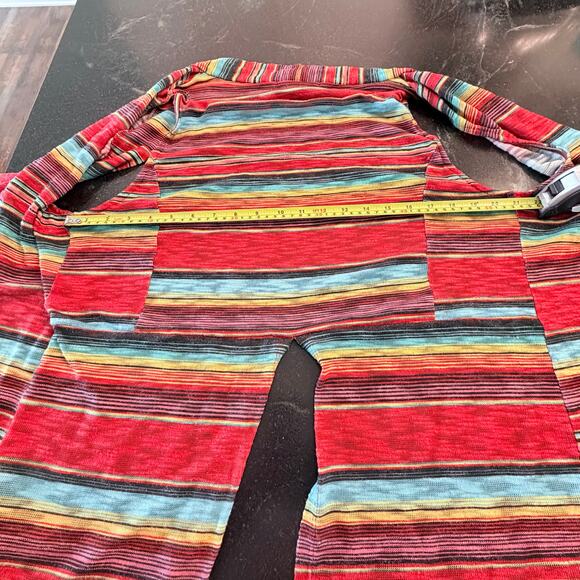 Rock&Roll Cowgirl BOHO multicolor striped waterfall open front vest XL - Picture 4 of 8